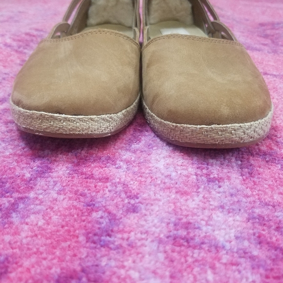 UGG Tippie Brown Nubuck Suede Leather Ballet Flats - Picture 4 of 9